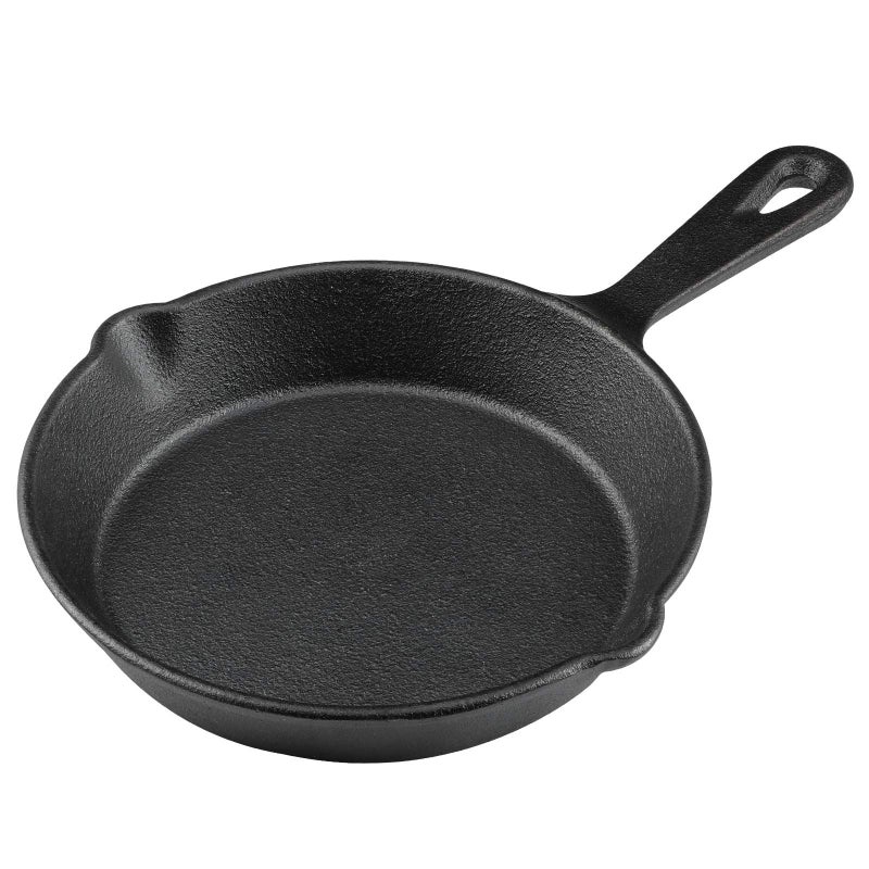 MOZUVE 6 Inch Cast Iron Skillet, Frying Pan with Drip-Spouts, Pre-seasoned Oven Safe Cookware, Camping Indoor and Outdoor Cooking, Grill Safe, Restaurant Chef Quality - Image 2