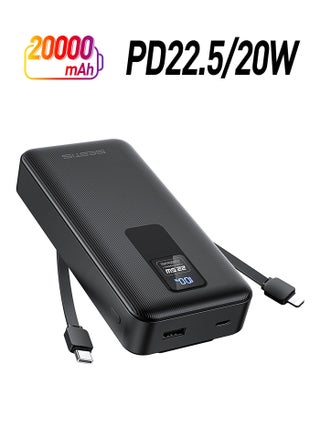 20000mAh بنك طاقة بتقنية الشحن السريع (PowerCore 22.5W، مزود بكابل USB-C وكابل Lightning مدمجين) - view 3