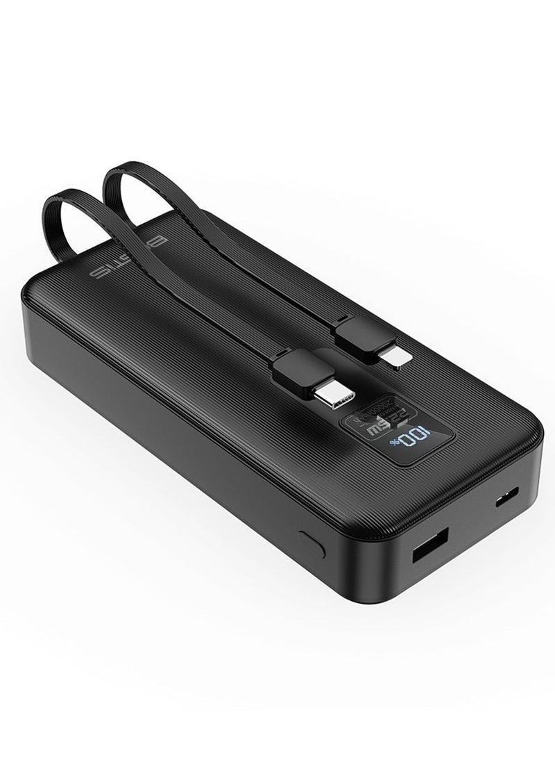 بيستيس  20000mAh بنك طاقة بتقنية الشحن السريع (PowerCore 22.5W، مزود بكابل USB-C وكابل Lightning مدمجين) - Image 4