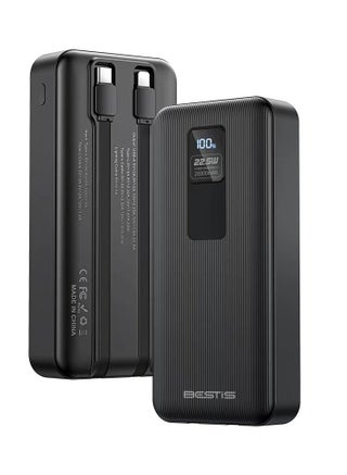 20000mAh بنك طاقة بتقنية الشحن السريع (PowerCore 22.5W، مزود بكابل USB-C وكابل Lightning مدمجين) - view 5
