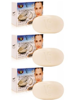 Three Pieces Of Whitening Pearl Soap With Pearl