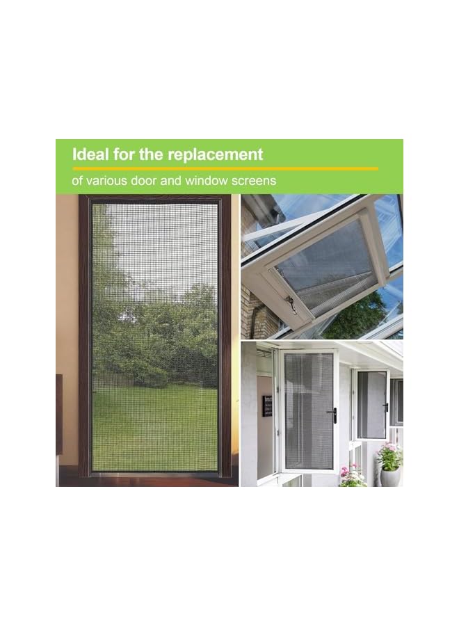 The Bros شبكة حشرات، 250 سم × 120 سم شبكة طيران لتغطية النوافذ والأبواب، حجم شبكة 1.6 مم * 1.6 مم للحفاظ على الذباب والبعوض والحشرات خارجاً (أسود) - Image 3