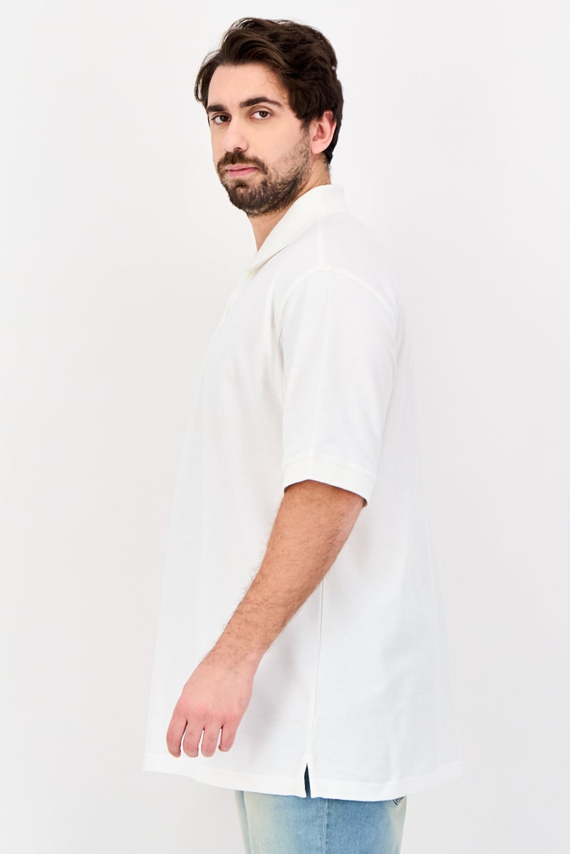 Greg Norman Men Regular Fit Plain Short Sleeve Polo Shirt, White - Image 2