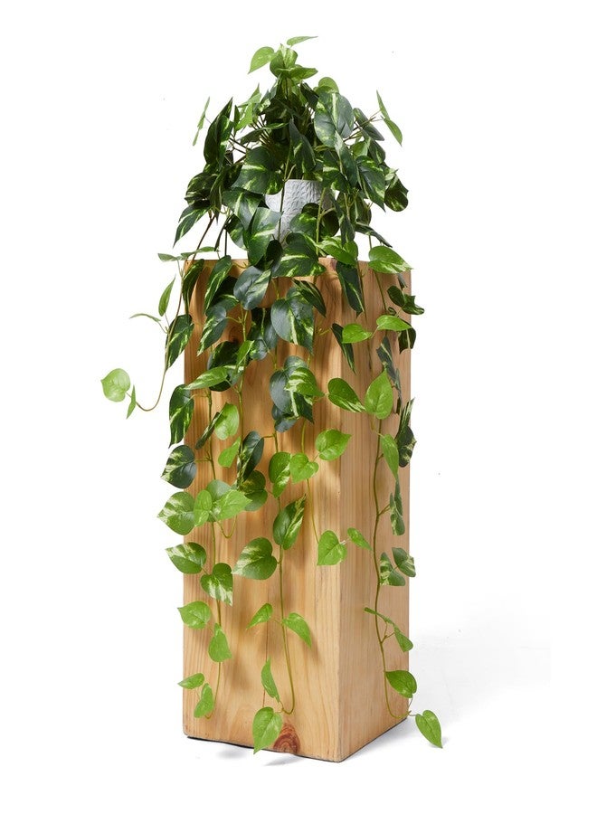 CADNLY Realistic Artificial Plants Indoor in Pot – Green Faux Hanging Plants Artificial Decor Fake Pothos Potted Home Decor Shelves Tabletop Office 1 Pack - Image 1
