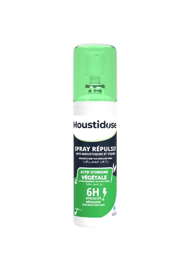 Moustidose Mosquito & Tick 6 Hours Repellent Spray For 6+ Months 100ml