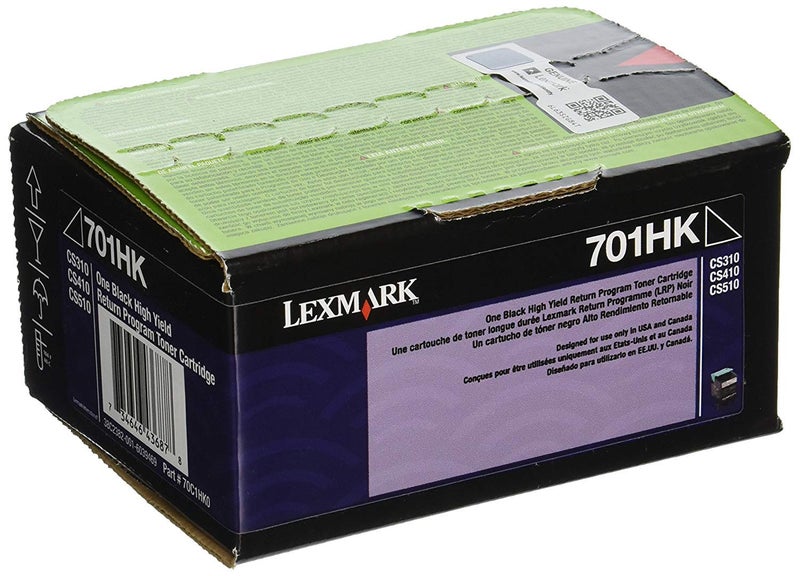 Lexmark 70C1HK0 Black High Yield Return Program Toner - Image 1