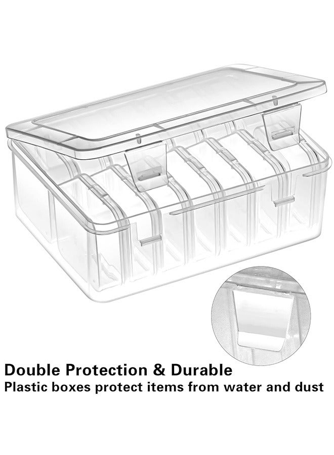 15Pcs Small Bead Organizers, Plastic Storage Cases, Mini Clear Bead Storage Containers, Transparent Boxes with Hinged Lid and Rectangle Clear Craft Supply Case - Image 2