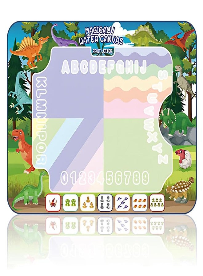 PATPAT® Magic Water Doodle Mat for Kid - Large 80x60cm Reusable Drawing Board with Water Pens and Templates, Mess-Free Coloring Activity Toy for Children, Toddlers, and Family Creative Playtime Fun - Image 1