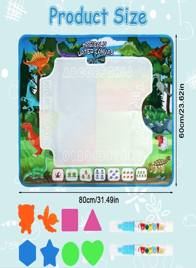 PATPAT® Magic Water Doodle Mat for Kid - Large 80x60cm Reusable Drawing Board with Water Pens and Templates, Mess-Free Coloring Activity Toy for Children, Toddlers, and Family Creative Playtime Fun - Image 2