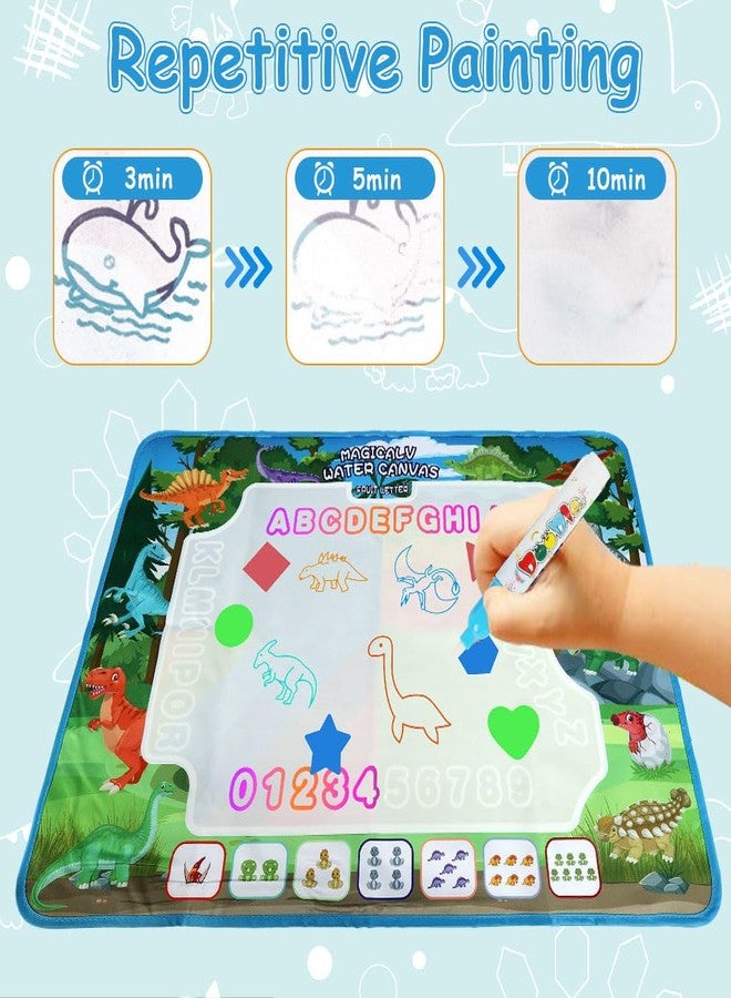 PATPAT® Magic Water Doodle Mat for Kid - Large 80x60cm Reusable Drawing Board with Water Pens and Templates, Mess-Free Coloring Activity Toy for Children, Toddlers, and Family Creative Playtime Fun - Image 3