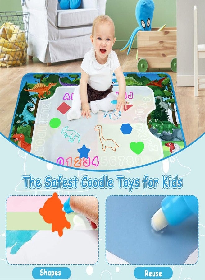 PATPAT® Magic Water Doodle Mat for Kid - Large 80x60cm Reusable Drawing Board with Water Pens and Templates, Mess-Free Coloring Activity Toy for Children, Toddlers, and Family Creative Playtime Fun - Image 4