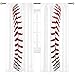 Cinbloo Sports Living Room Baseball ThemeÃ‚Â Curtains Rod Pocket Pink Red Lines Gym Girls Boys Men Bedroom Decor - Image 2