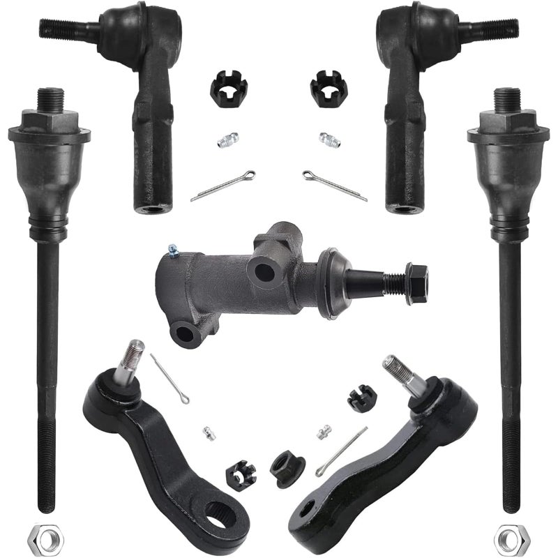 ASTARPRO 7pcs Front Tie Rods Inner And Outer Complete Kit Idler Arm And Pitman Arm Compatible with Chevy Silverado Avalanche Suburban 2500 GMC Serria Yukon XL 2500 Hummer H2