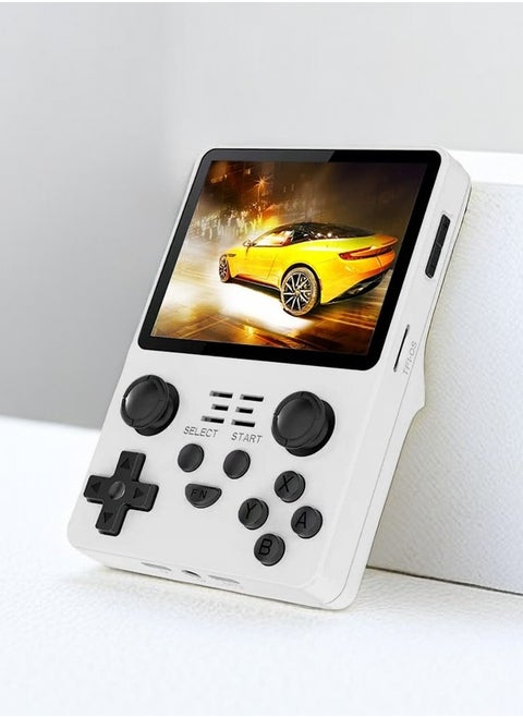 RGB20S Handheld Game Console with Retro Open Source System, Preloaded 15000+ Games, RK3326 3.5-Inch 4:3 IPS Screen for Children's Gifts (White)
