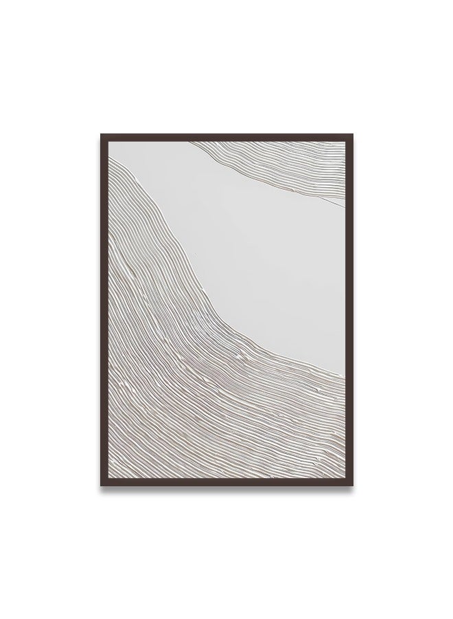 ماركتنا لوحة جدارية قماشية فنية لتزيين الحائط بتصميم تجريدي مع برواز بني مجوف مقاس 120x80سم قطعة واحدة - Image 2