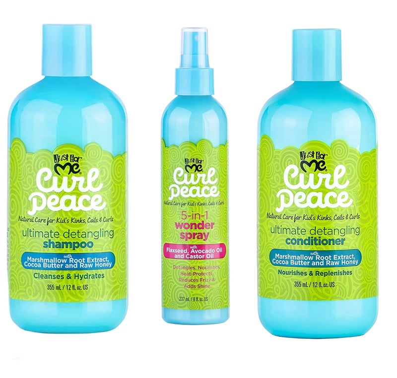 Just for Me Just For Me Kids Curl Peace Hair Products Combo SHAMPOO CONDITIONER  WONDER SPRAY