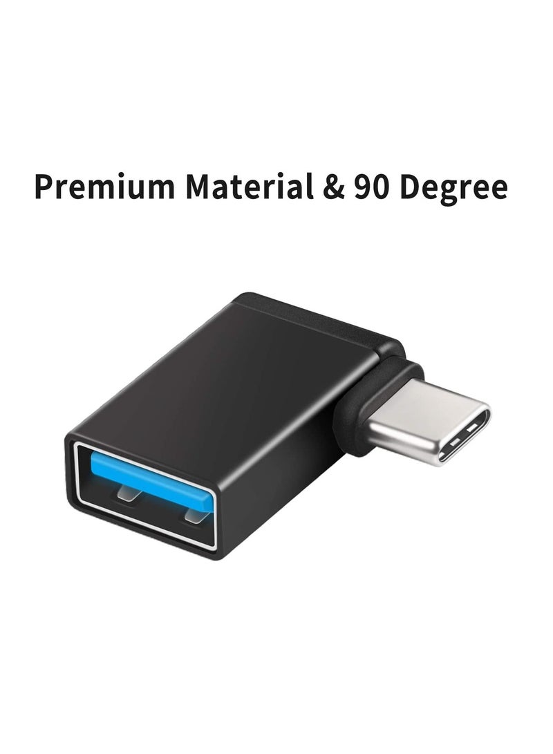 Right Angle USB C to USB Adapter UseBean Aluminum 90 Degree USB C to USB 3.0 Converter Type C OTG for MacBook Pro 2020 for iPad Pro for Samsung Notebook 9 (3 Pack) - Image 2