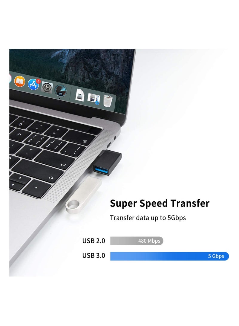 Right Angle USB C to USB Adapter UseBean Aluminum 90 Degree USB C to USB 3.0 Converter Type C OTG for MacBook Pro 2020 for iPad Pro for Samsung Notebook 9 (3 Pack) - Image 5