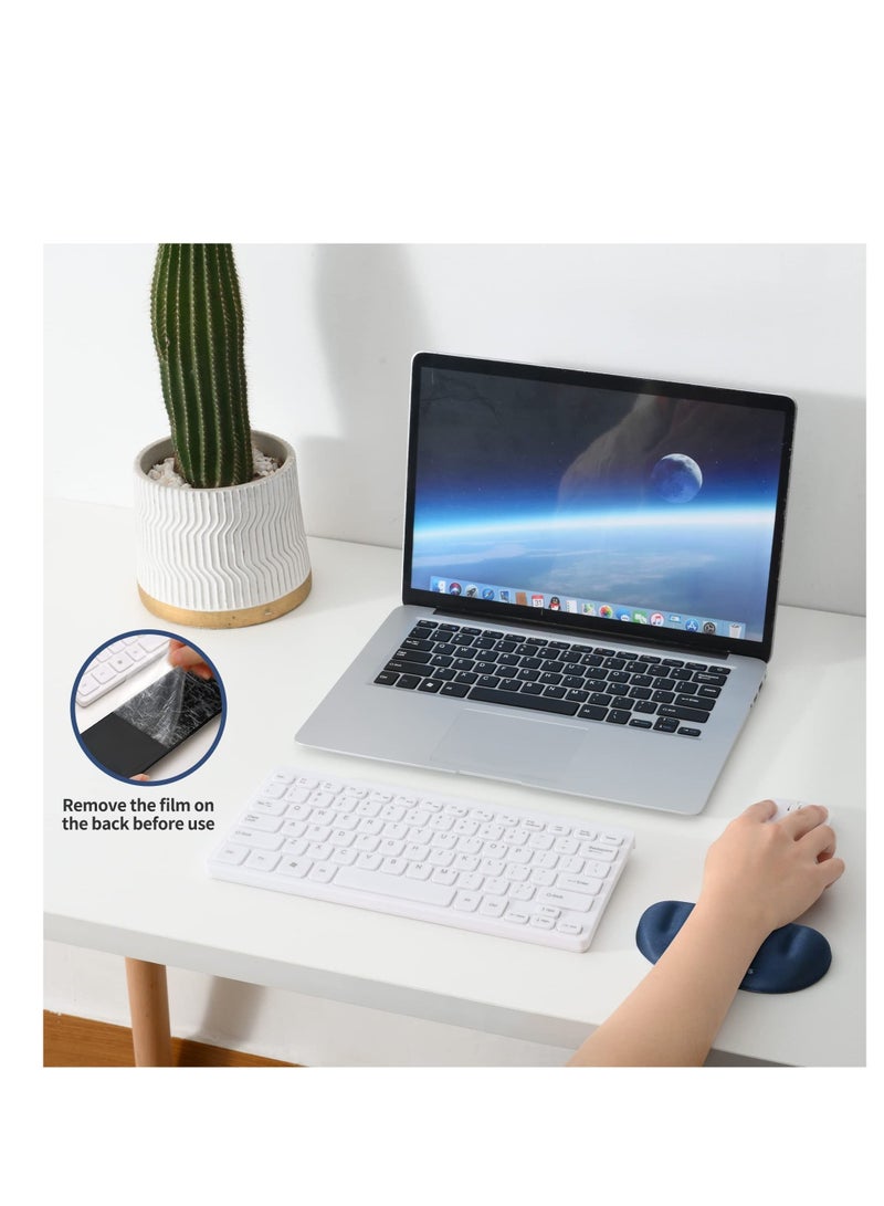 كاست ويف مسند معصم للماوس للمكتب مسند معصم ناعم من الإسفنج الميموري الإسفنجي الناعم للماوس مسند يد مريح لمكتب ألعاب الكمبيوتر المحمول عديم الرائحة قابل للتنفس مع قاع من السيليكون سهل الانزلاق لسهولة الكتابة - Image 4