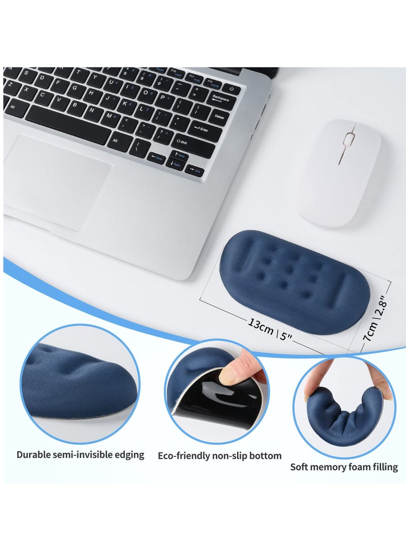 كاست ويف مسند معصم للماوس للمكتب مسند معصم ناعم من الإسفنج الميموري الإسفنجي الناعم للماوس مسند يد مريح لمكتب ألعاب الكمبيوتر المحمول عديم الرائحة قابل للتنفس مع قاع من السيليكون سهل الانزلاق لسهولة الكتابة - Image 3