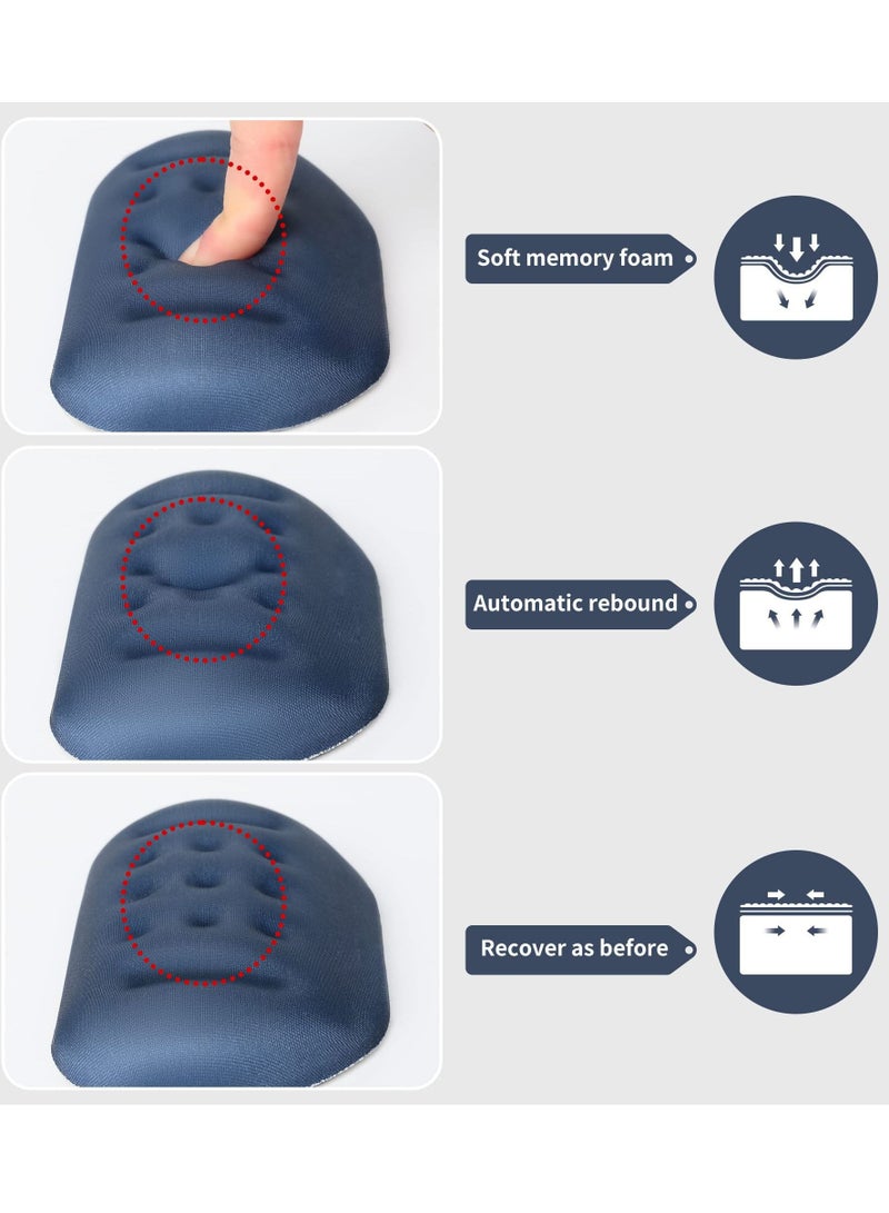 كاست ويف مسند معصم للماوس للمكتب مسند معصم ناعم من الإسفنج الميموري الإسفنجي الناعم للماوس مسند يد مريح لمكتب ألعاب الكمبيوتر المحمول عديم الرائحة قابل للتنفس مع قاع من السيليكون سهل الانزلاق لسهولة الكتابة - Image 5