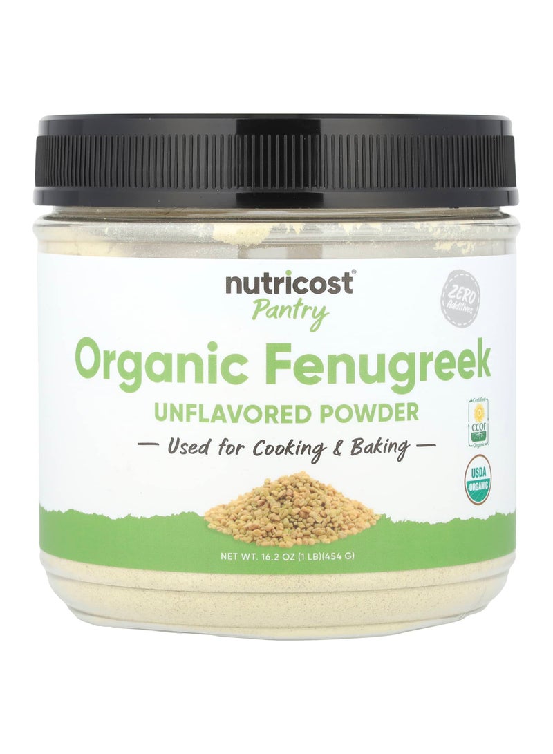 Nutricost Pantry, Organic Fenugreek Powder, Unflavored , 16.2 oz (454 g)