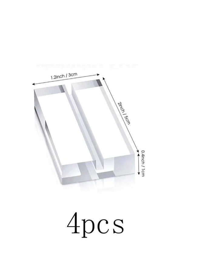 Stylish Clear Acrylic Place Card Holders And Stands For Dining Table Shop Office Wedding Photo Painting Business Card Holder (4 Pieces) - Image 3