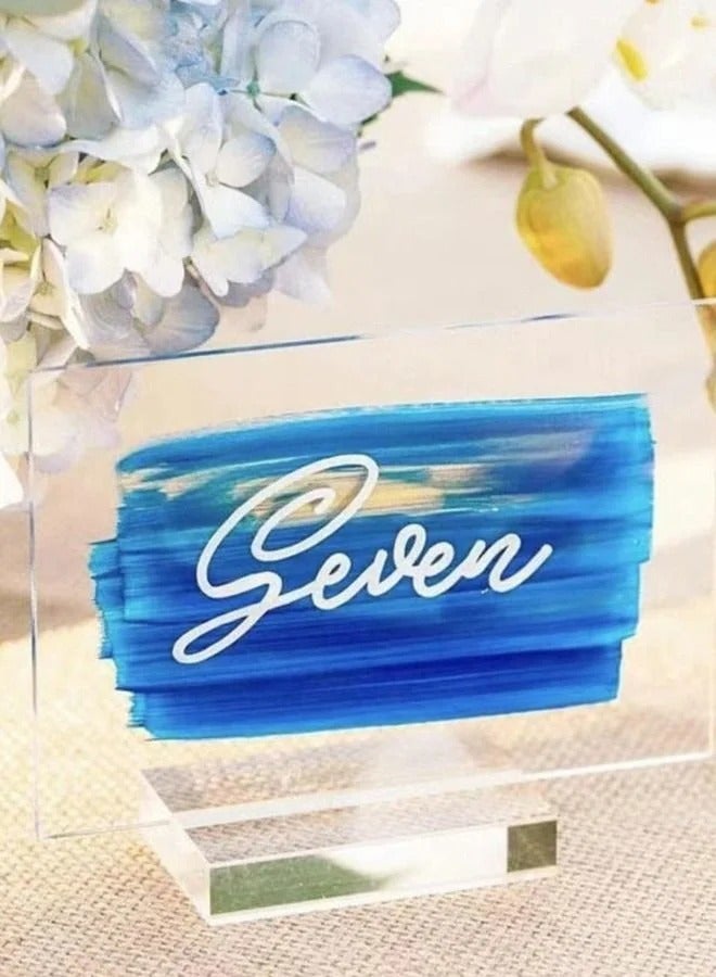 Stylish Clear Acrylic Place Card Holders And Stands For Dining Table Shop Office Wedding Photo Painting Business Card Holder (4 Pieces) - Image 4