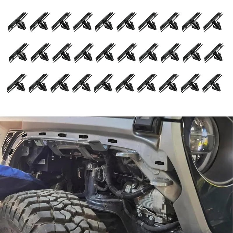 HAOBO هاوبو 30 قطعة مشابك هيكل السيارات من النايلون - Image 1