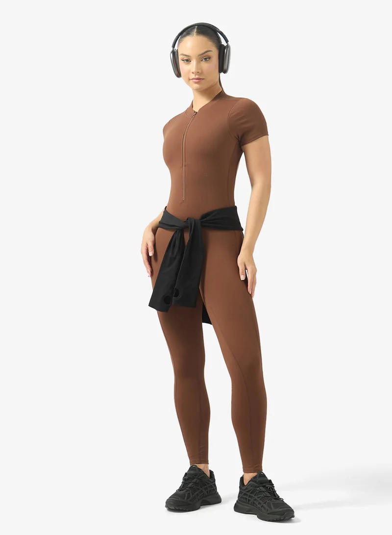 FRWD  Back Cutout Detail Zip Up Onesie for Women | Best Price UAE