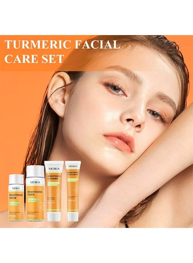 MOIKA Turmeric Niacinamide Skincare Kit, Moisturizing Facial Skin Care Sets Kits, Brightening Radiance for Sensitive Skin - Image 5