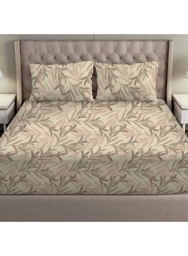DANUBE HOME Danube Home Albany King Bed Fitted Sheet Set 180x200+30 cm/50x75+15 cm Leaf Linen | 80 Cotton; 20 Lyocell Bedding Set For Bedroom
