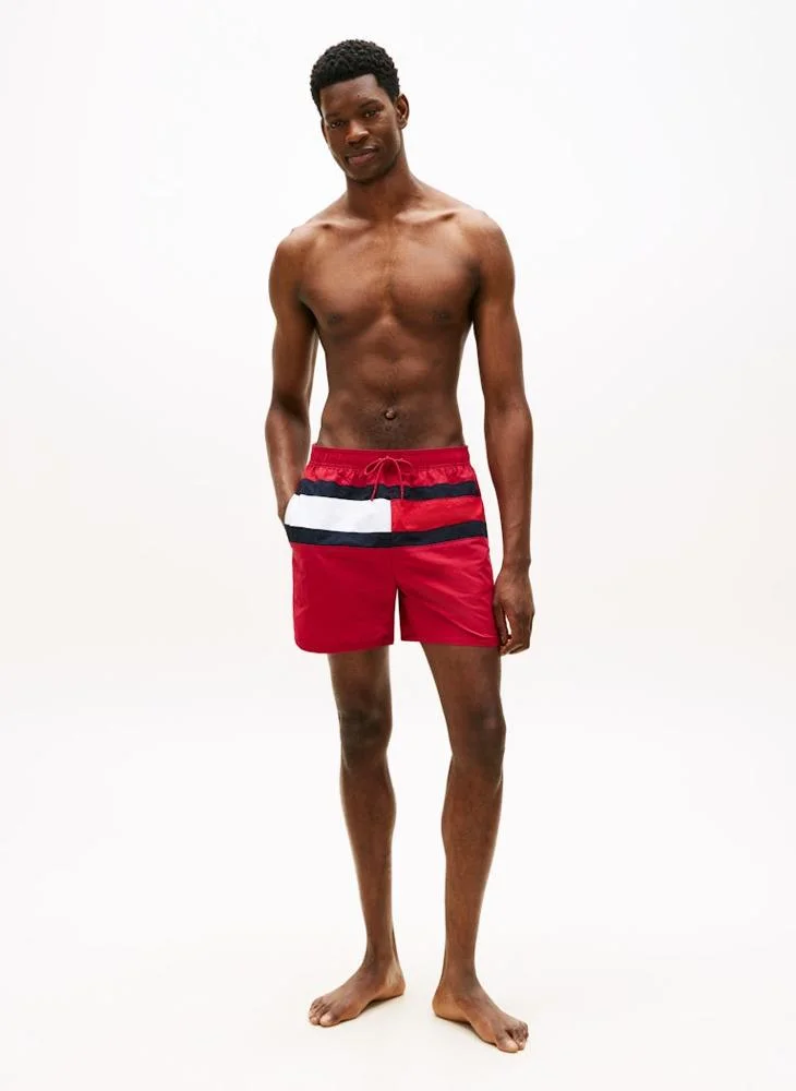 TOMMY HILFIGER  Classic Colour-Blocked Mid Length Swim Shorts for Men | Best Price UAE