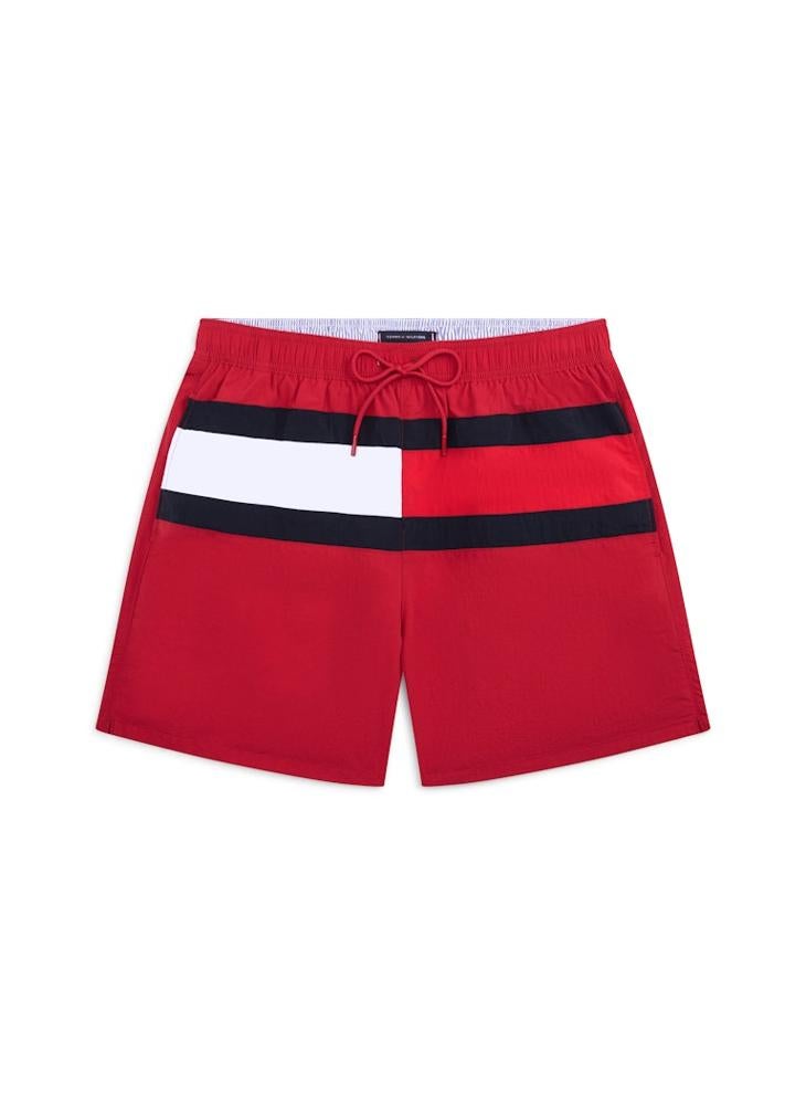 TOMMY HILFIGER Classic Colour-Blocked Mid Length Swim Shorts - Image 5