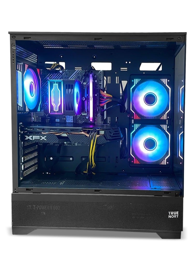 Truenort Novaeon Gaming PC, Intel Core i5-12400F/ H510 / RX580S/ 8GB RAM / 256GB SSD +1TB HDD/ TrueNort TN-19 270° Glass RGB Black Case/ Windows 11 Pro - Image 2