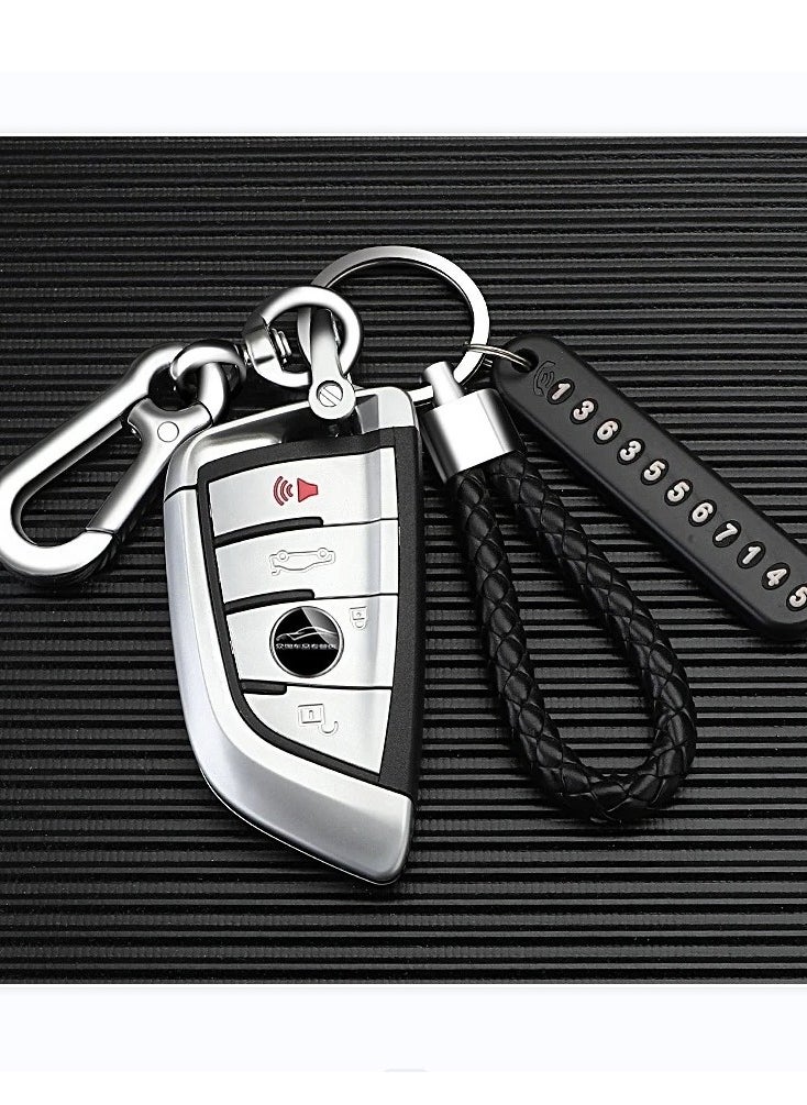 Generic Anti lost Phone Number Plate Braided Rope Key Chain  - Image 5
