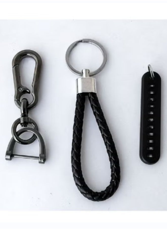 Generic Anti lost Phone Number Plate Braided Rope Key Chain  - Image 2