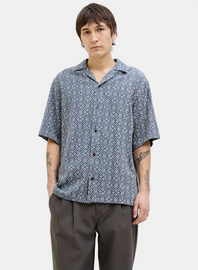 JACK & JONES JACK & JONES Mens Vincent Print Resort Shortsleeve Shirt  - Image 1