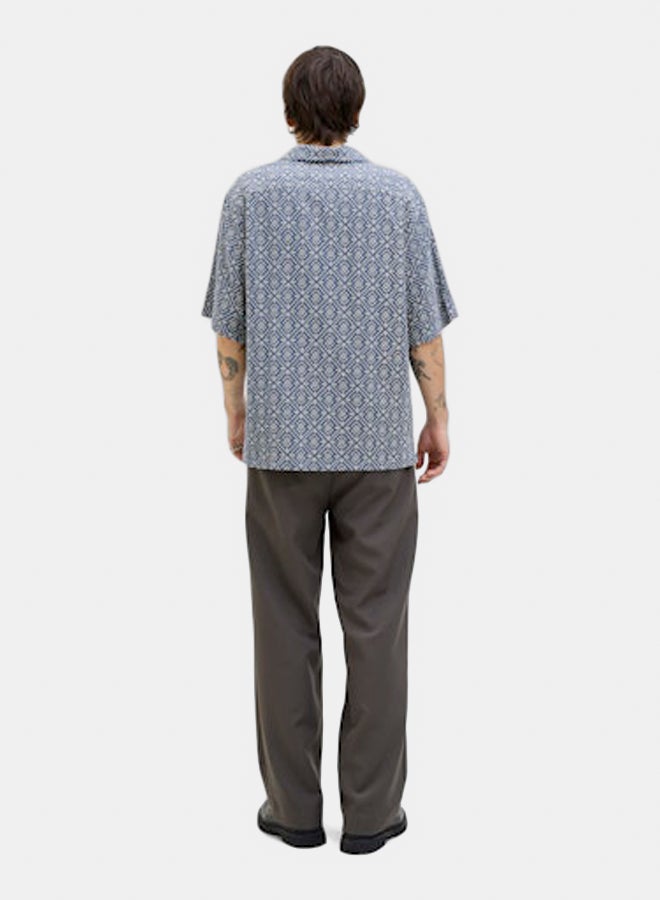 JACK & JONES JACK & JONES Mens Vincent Print Resort Shortsleeve Shirt  - Image 4