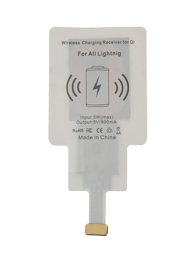 NIBEMINENT Wireless Charging Receiver For Apple iPhone 7 Plus/7/6 Plus/6/5S/5C/5 White - Image 1