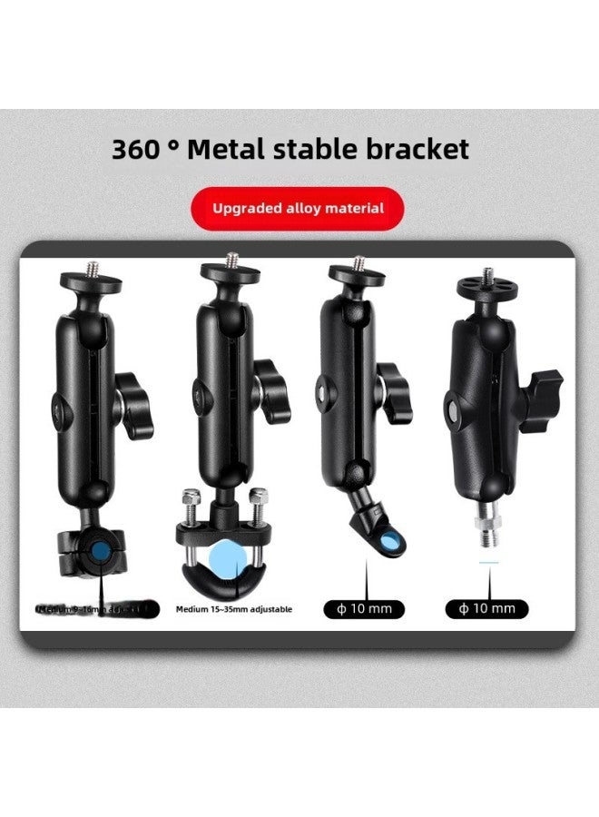 Generic Motorcycle Mobile Phone Bracket Gopro12/10 Accessories Insta360X4 Panoramic Camera Shooting Bracket Navigation-Color:Metal Ball Clip Bracket Short - Image 3