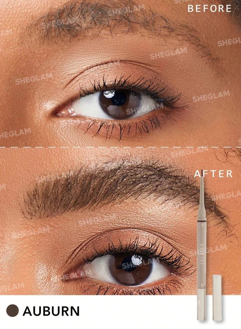 SHEGLAM Brows On Demand 2-In-1 Brow Pencil Auburn - Image 2
