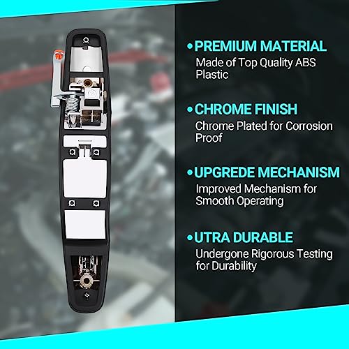 MNJWS Exterior Chrome Door Handle, Front Passenger Side, Compatible with 2007-2014 Chevy Silverado Suburban Tahoe GMC Sierra Yukon Cadillac Escalade, Replace 22738722 84053436 80545 - Image 5