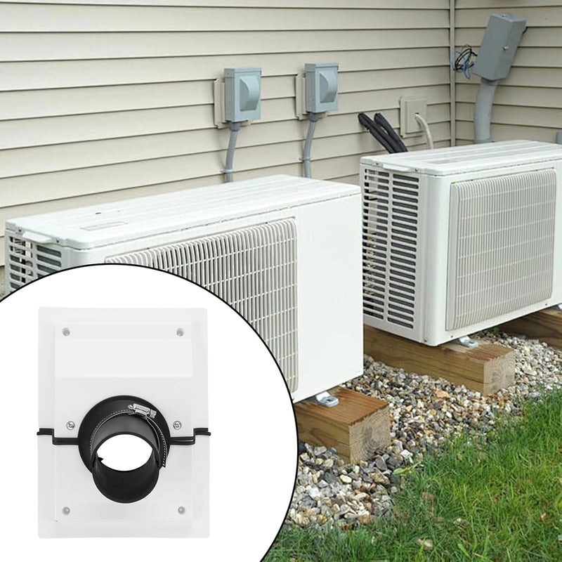 VBESTLIFE HVAC Wall Penetration Line Set Cover Kit, Full Guard Wall Sealing Cover for Outdoor Air Conditioning, Quick and Easy Installation (White) - Image 5