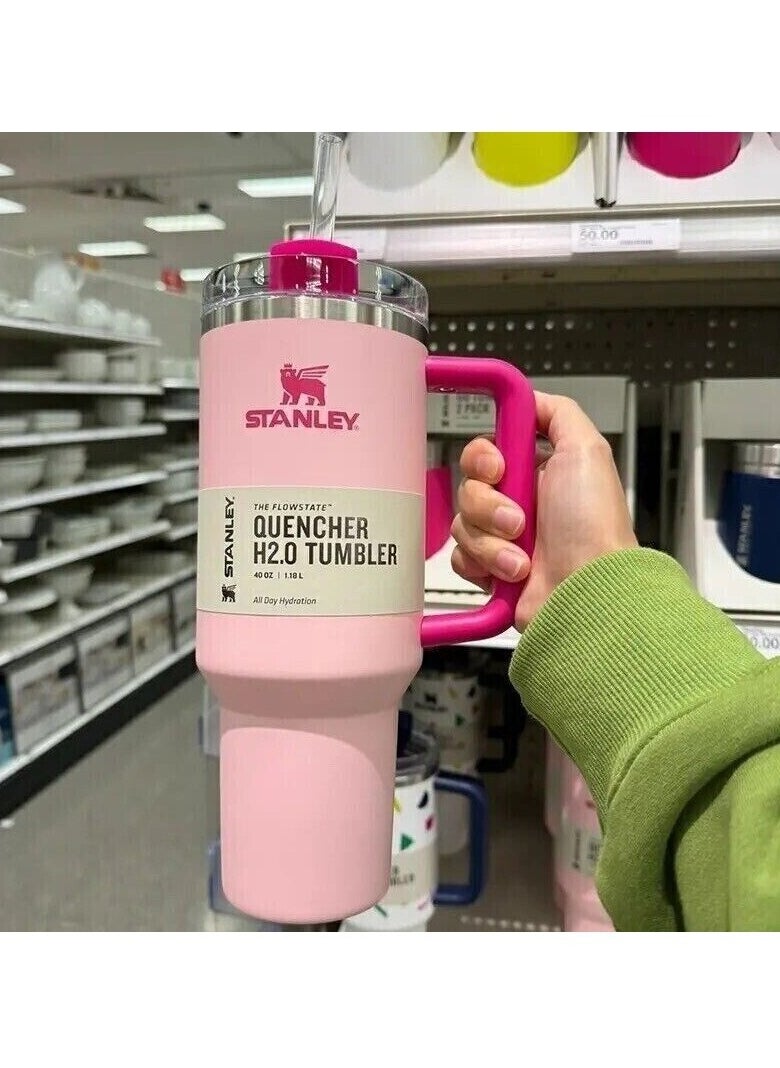 Stanley - Quencher H2.0 FlowState Stainless Steel Vacuum Insulated Tumbler with Lid and Straw for Water, Iced Tea or Coffee, Smoothie and More, 40 oz - Image 1