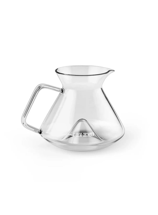 ام اتش دابيلو - ثري بومبار وعاء تقديم قهوة هيل 600 مل مصنوع من زجاج البورسليكات الشفاف مع فوهة تنقيط دقيقة ومقبض مريح - Image 1