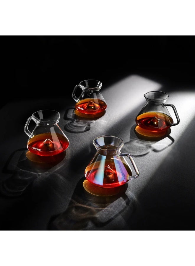 ام اتش دابيلو - ثري بومبار وعاء تقديم قهوة هيل 600 مل مصنوع من زجاج البورسليكات الشفاف مع فوهة تنقيط دقيقة ومقبض مريح - Image 3