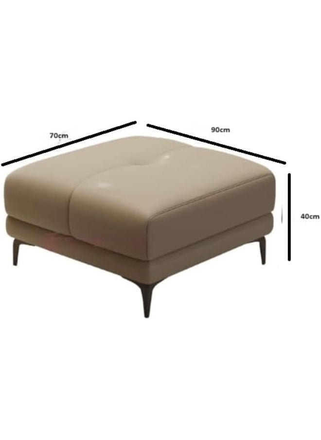 Modern Faux Leather Sofa With Square Arm And Stain Resistant Upholstery 280 X 90 X 94 Cm Orange
