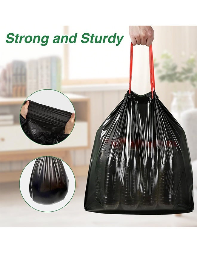 HaHaHai Drawstring Garbage Bags 5 Gallon 150 Counts Handle Tie Large Capacity Trash Bags Good Toughness, No Water Leakage, for Office, Kitchen, Bedroom Waste Bin, Wastebasket Bags(Black) - Image 3
