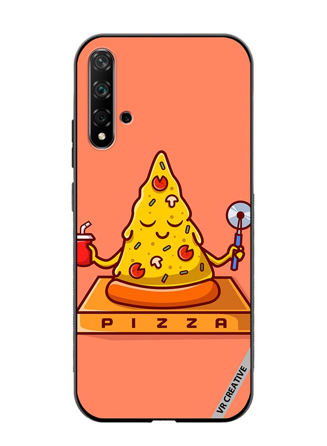 VR CREATIVE Protective Case Cover For Huawei Nova 5T Cute Pizza Yoga Design Multicolour - Image 1
